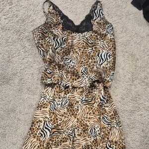 Evandale Intimates Leopard print set VINTAGE RARE